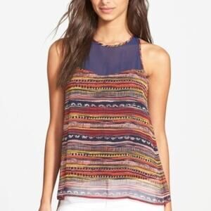 Sam Eldelman Chiffon Racerback Tank